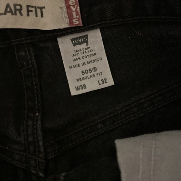 Levi’s Men’s Vintage 505 Regular Fit Jeans Black Size W38 L32 - Picture 10 of 11